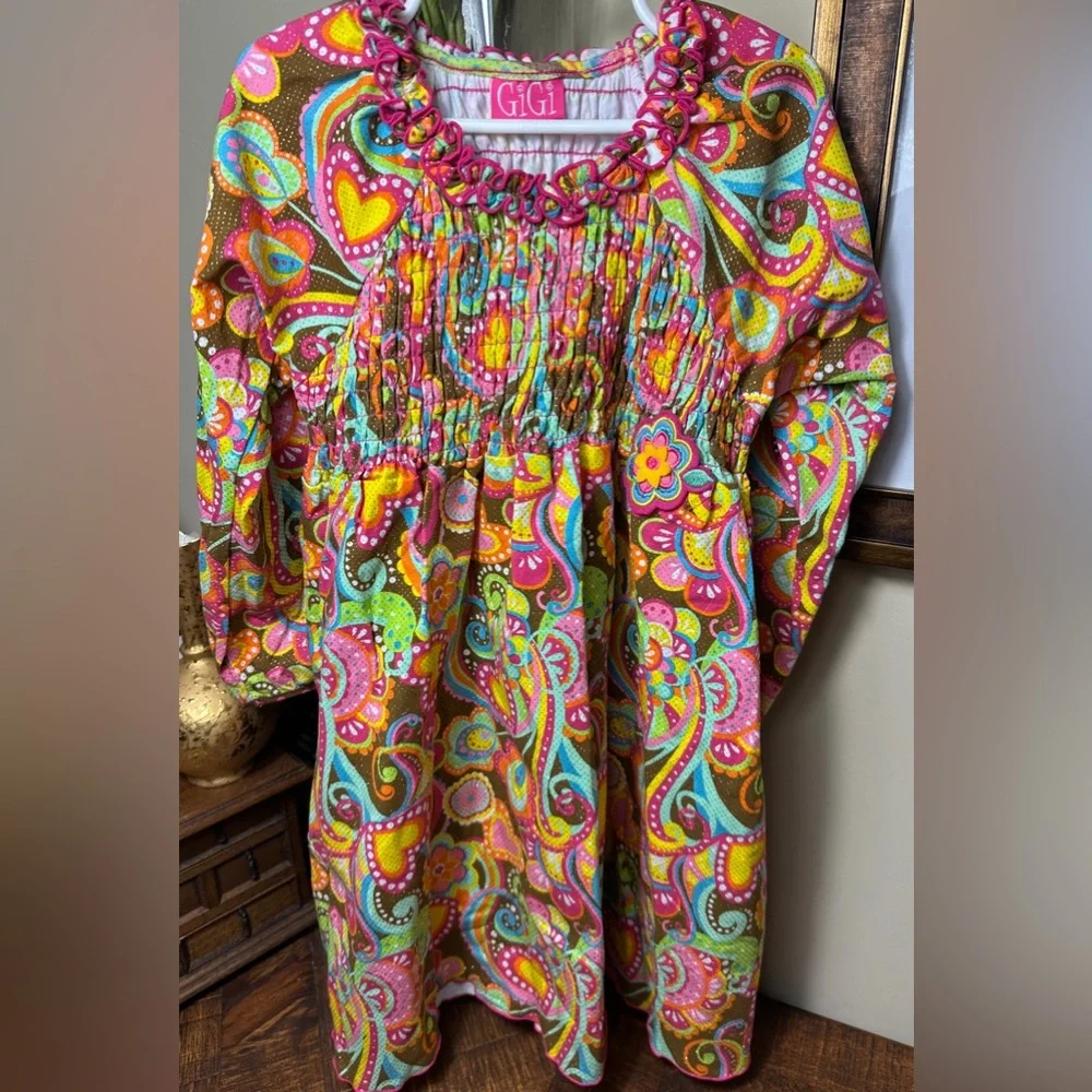 5T Gigi Boutique Dress, 70’s Sparkle print